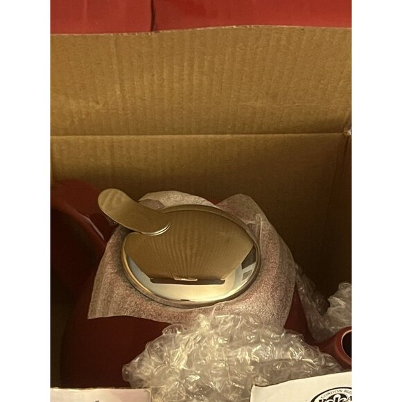 New In Box  Cordon Bleu Teapot With Infuser Color RED - Picture 6 of 12
